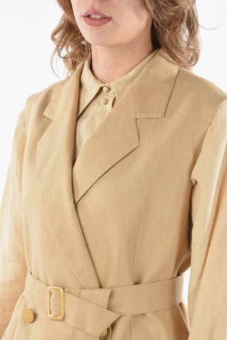 Linen Sleeveless HARMONY Double Breasted Blazer
