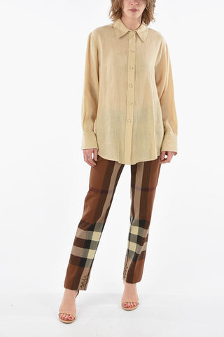 Linen Shirt with Bead Buttons