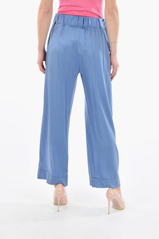 Pantaloni PERLA in Seta a Tinta Unita