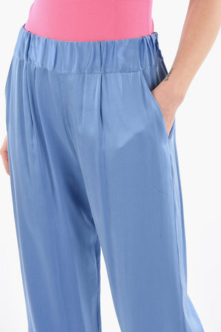 Pantaloni PERLA in Seta a Tinta Unita