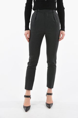 Pantaloni Gessati a 2 Pinces in Lurex