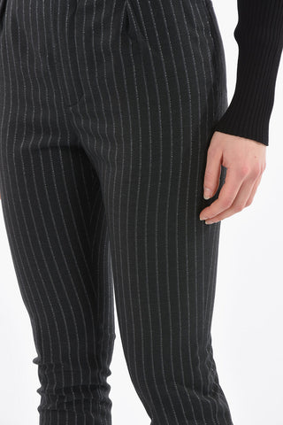 Pantaloni Gessati a 2 Pinces in Lurex
