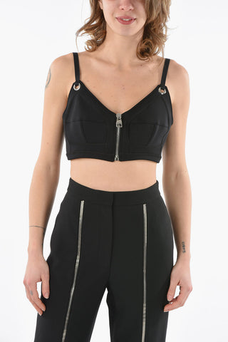 Tech Textile Shaped Top with Zip