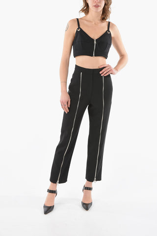 Tech Textile Shaped Top with Zip