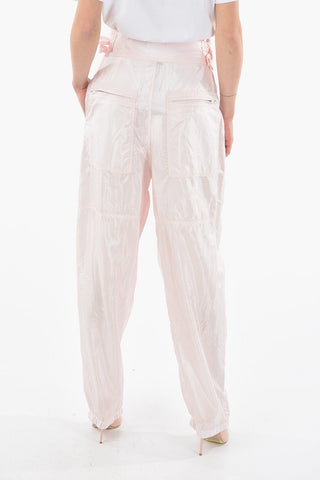 Silk and Nylon OLGA High-waisted Pants