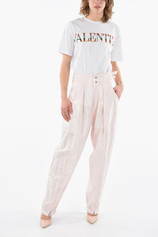 Silk and Nylon OLGA High-waisted Pants