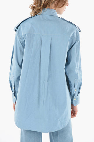 Cotton VINELA Button-down Shirt with Double Breast-pocket