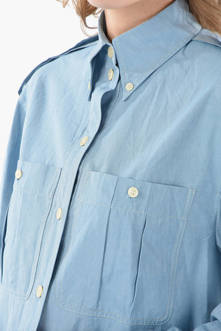 Cotton VINELA Button-down Shirt with Double Breast-pocket
