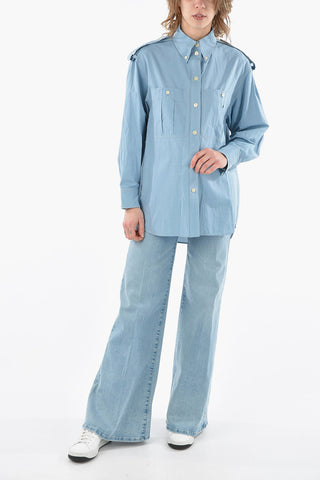 Cotton VINELA Button-down Shirt with Double Breast-pocket