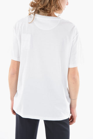 Sequin Embroidered Logo Crewneck T-shirt
