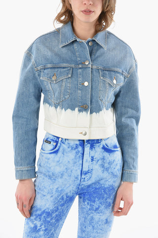 Faded Bottom Crop Denim Jacket