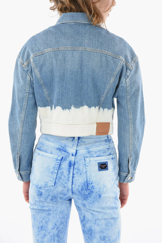 Faded Bottom Crop Denim Jacket