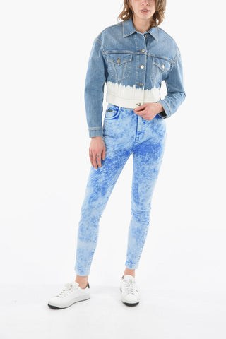 Faded Bottom Crop Denim Jacket