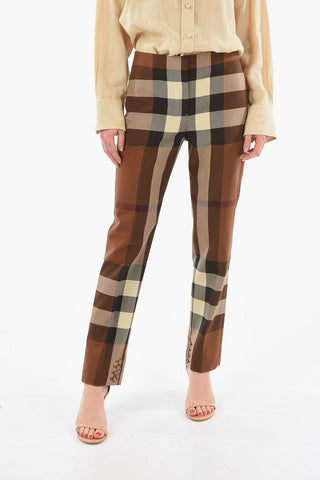 Wool AIMIE Tailored Pants with Iconic Tartan Motif
