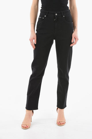 5 Pockets Boyfriend Denims with Back Logo Patch 17cm