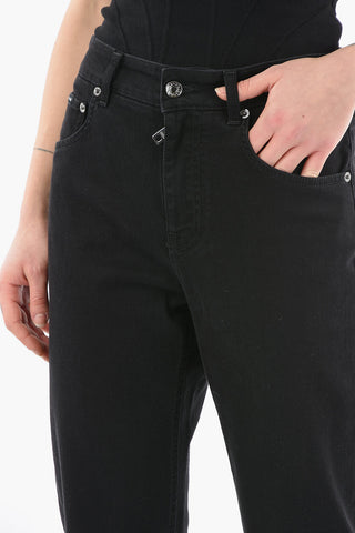 5 Pockets Boyfriend Denims with Back Logo Patch 17cm