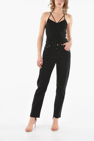 5 Pockets Boyfriend Denims with Back Logo Patch 17cm