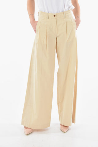 Cotton Double Pleated KATHERINE Palazzo Pants