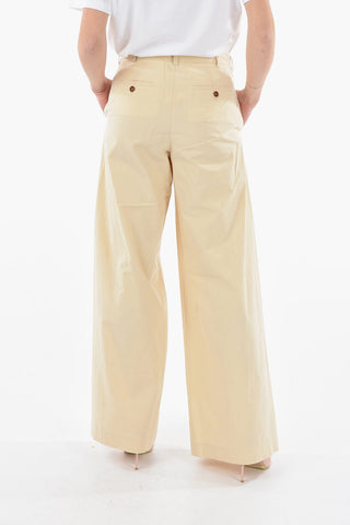 Cotton Double Pleated KATHERINE Palazzo Pants