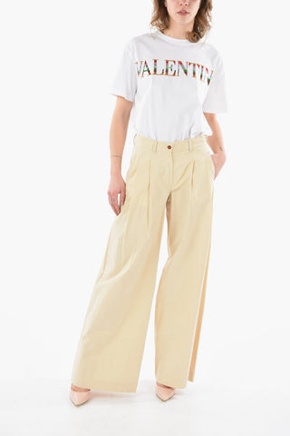Cotton Double Pleated KATHERINE Palazzo Pants