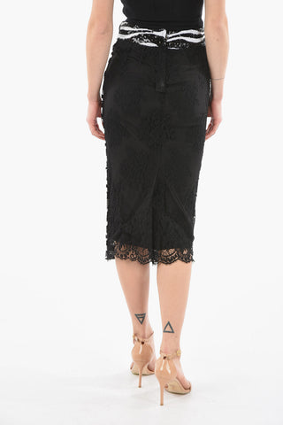 Animal Patterned Sequined Skirt with Petticoat