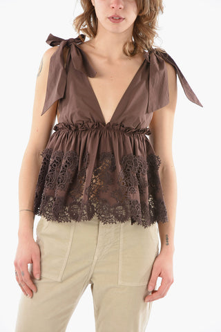 Deep Neckline Lace CANYOX Top
