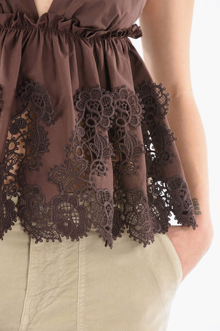 Deep Neckline Lace CANYOX Top