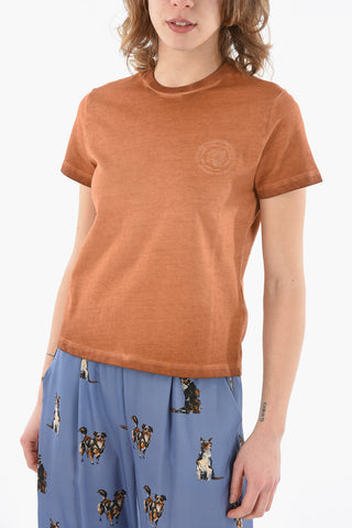 Garment-dyed Cotton CREST FADE T-Shirt