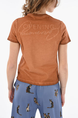Garment-dyed Cotton CREST FADE T-Shirt