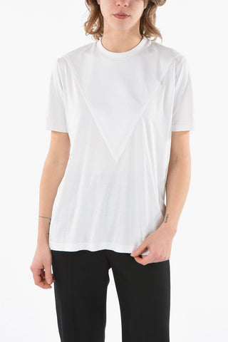 Silk-blend Crew neck T-shirt
