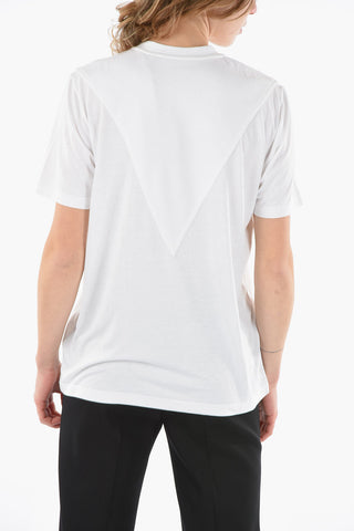 Silk-blend Crew neck T-shirt