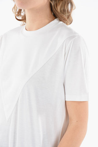 Silk-blend Crew neck T-shirt