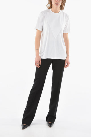 Silk-blend Crew neck T-shirt