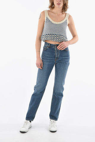 Jeans SEMERU Slim Fit con Ricamo Logo 18cm