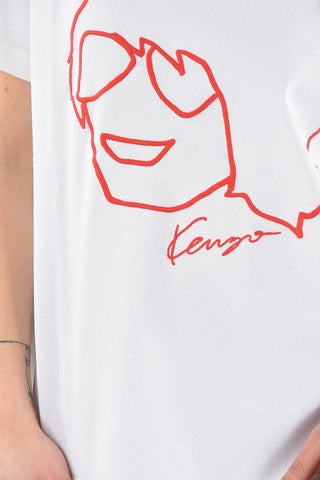 Loose Fit T-shirt with Kenzo Hommage Embroidery