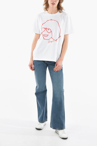 Loose Fit T-shirt with Kenzo Hommage Embroidery