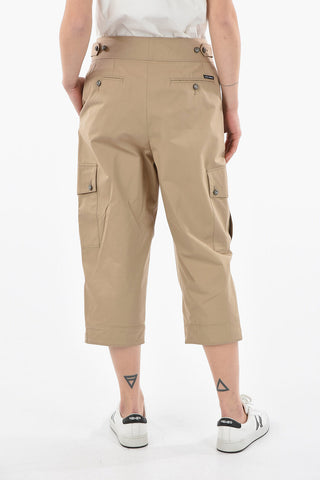 Multipocket Belted Pleated Cargo Trousers