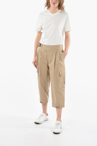 Multipocket Belted Pleated Cargo Trousers