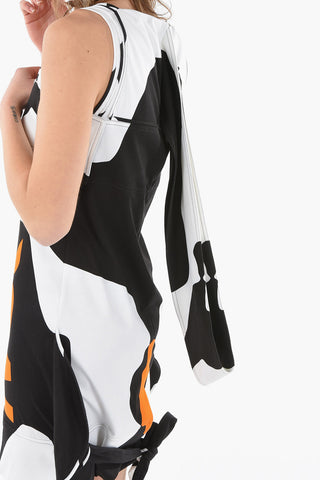 UNIVERSAL PASSPORT Printed Cotton Bodycon Dress detailed with Straps