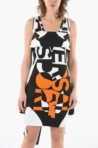 UNIVERSAL PASSPORT Printed Cotton Bodycon Dress detailed with Straps
