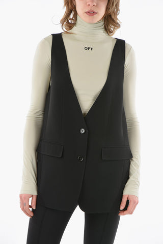 Silk Oversized Tailored Vest with Rear Vent
