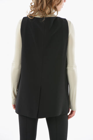 Silk Oversized Tailored Vest with Rear Vent