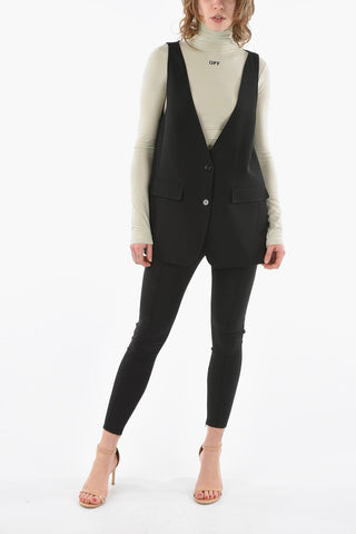 Silk Oversized Tailored Vest with Rear Vent
