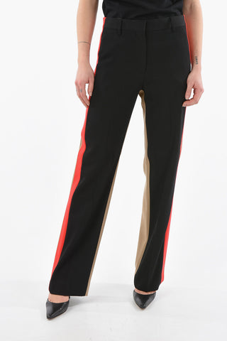 Grain-de-poudre Wool LOTTIE Tailored Pants in Iconic Stripe Motif