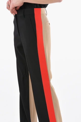 Grain-de-poudre Wool LOTTIE Tailored Pants in Iconic Stripe Motif