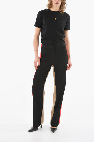 Grain-de-poudre Wool LOTTIE Tailored Pants in Iconic Stripe Motif