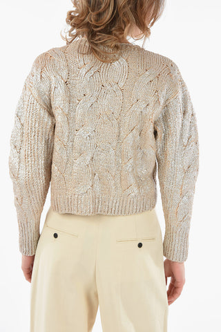 Cardigan Crop in Cotone Spalmato