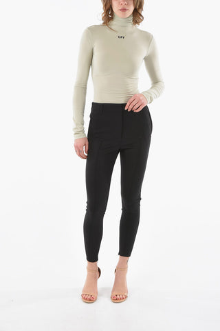 Virgin-wool Skinny Pants with Ankle Zip