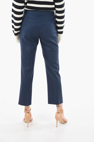 Pantaloni 2 Tasche in Lana Bird's Eye