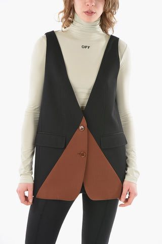 Gilet Sartoriale Oversize in Lana Vergine 